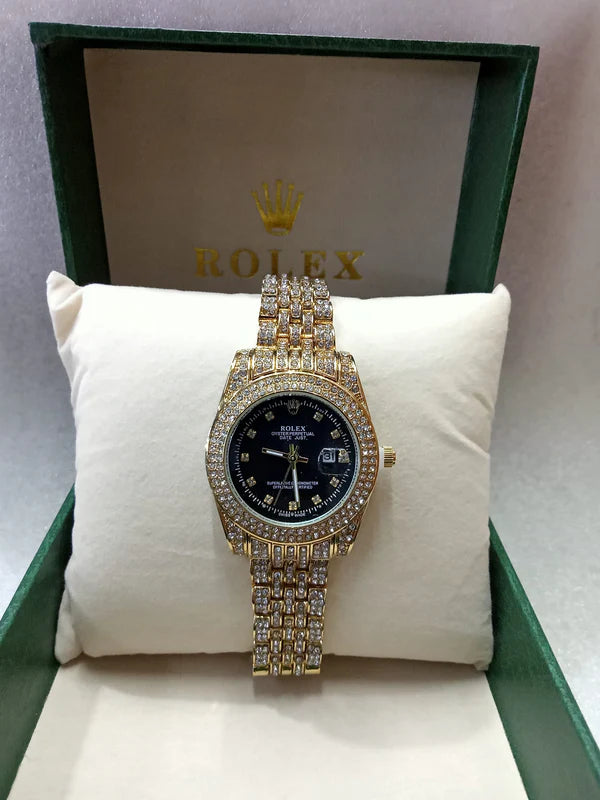 RLX Gold Watch with Stone for Women