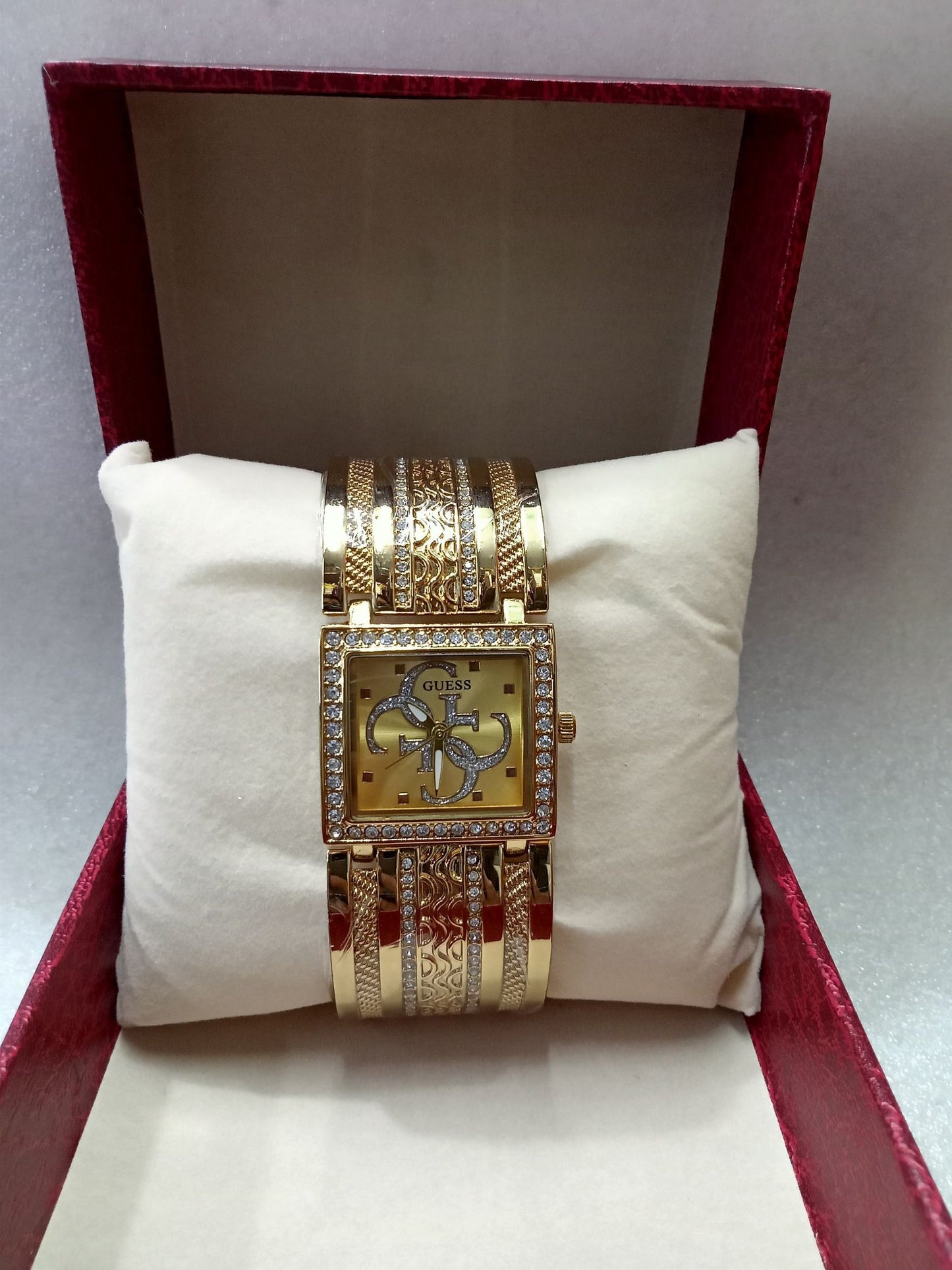 GSS Gold and Silver Square Face Watch for Women