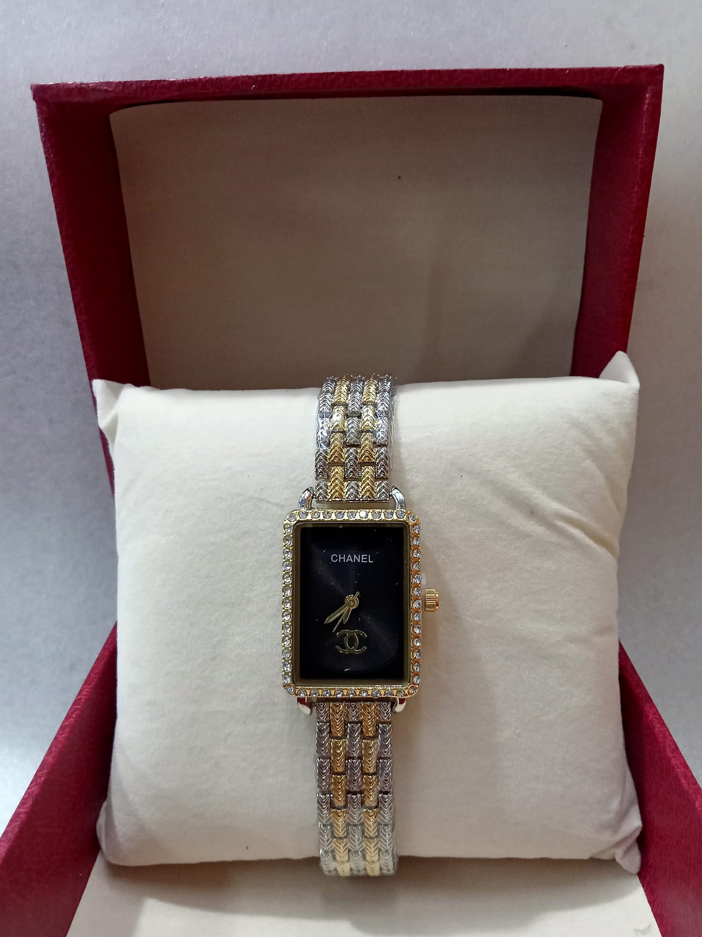 CHNL Square Face Gold Watch for Women