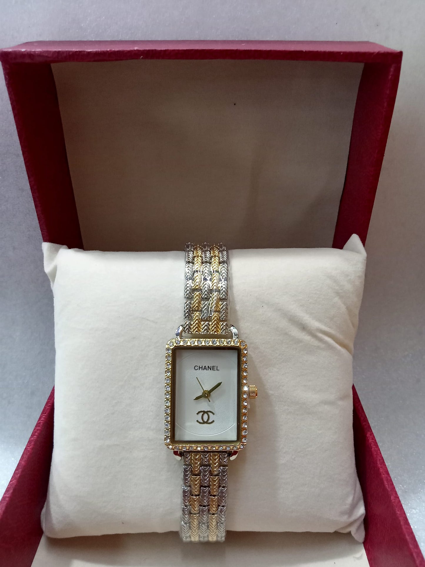 CHNL Square Face Gold Watch for Women