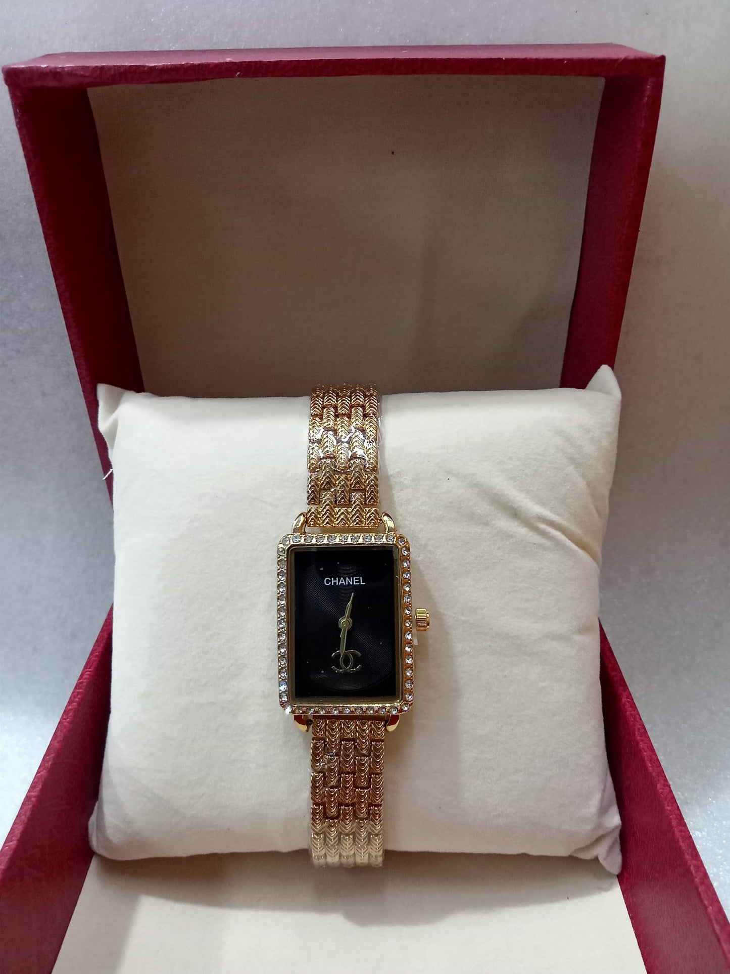 CHNL Square Face Gold Watch for Women