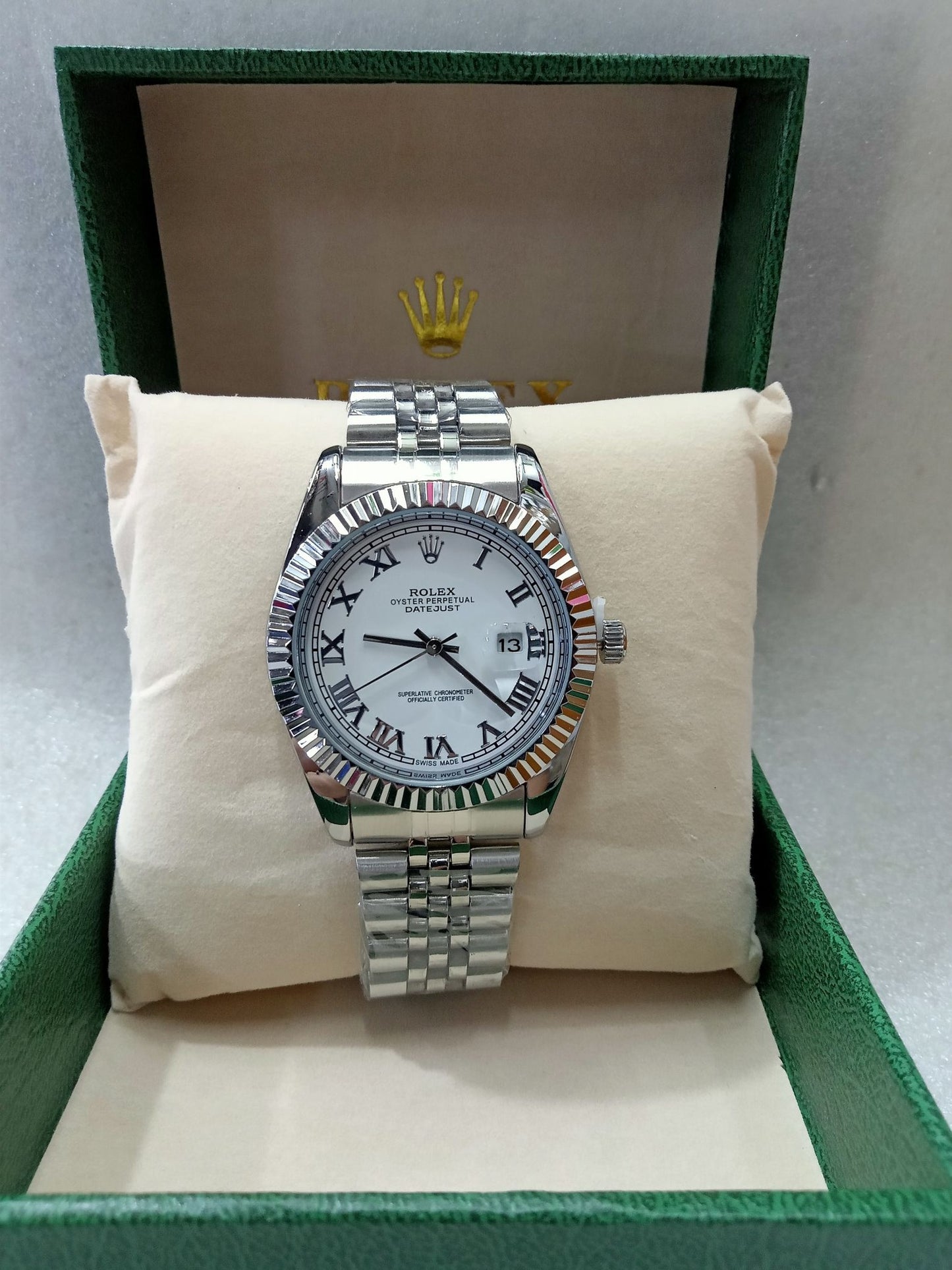 Datejust Roman Dial Silver Watch for Men