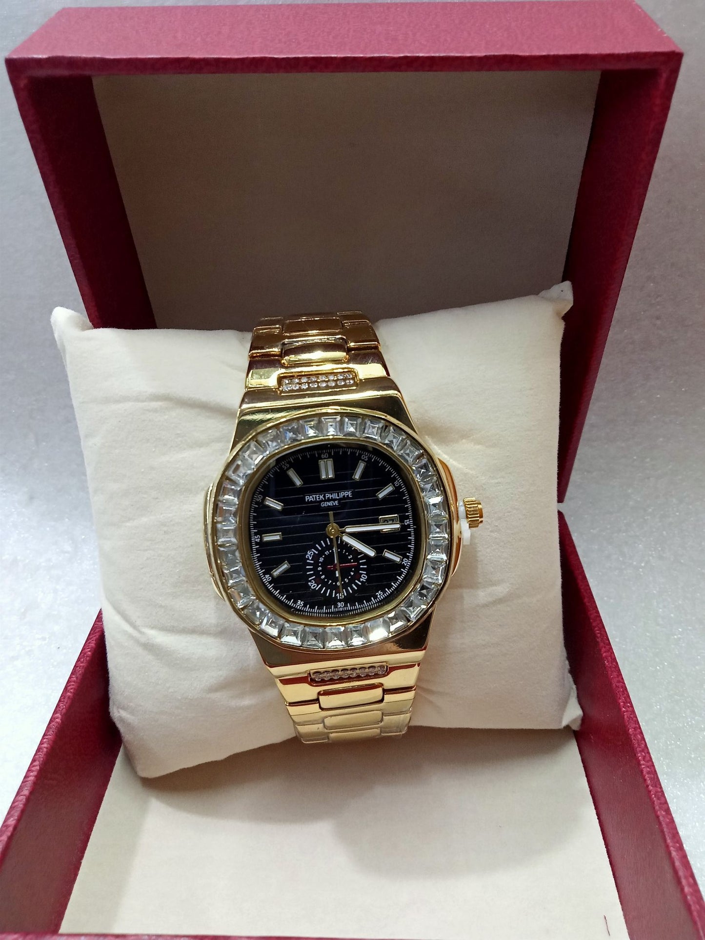 PTK Gold Watch Medium Face with Stones