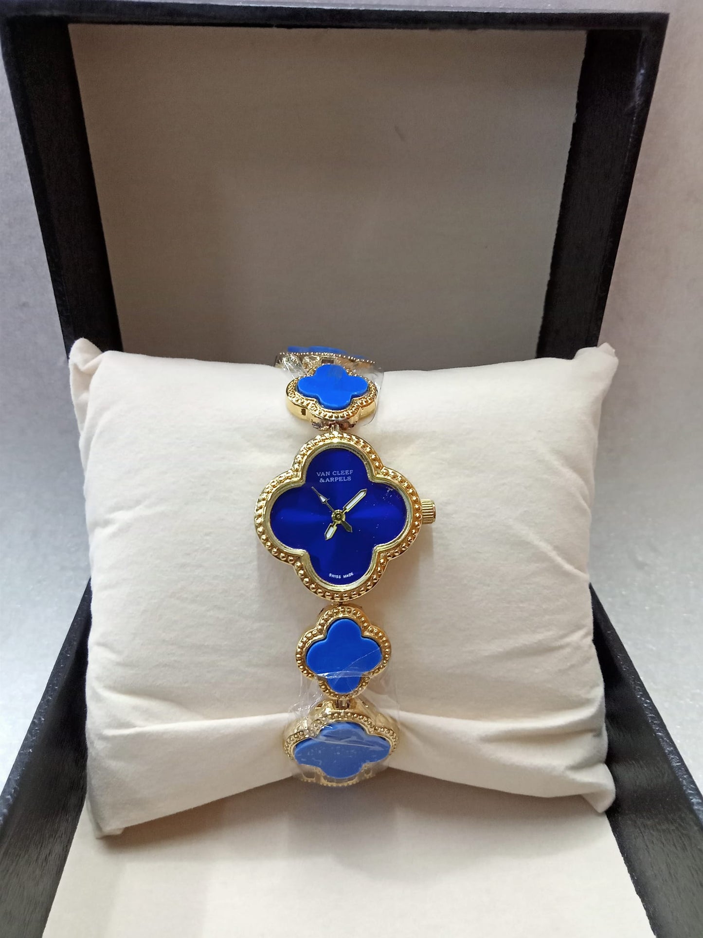 VCA Four Simulated Diamond Clover Leaf Watch (Women)