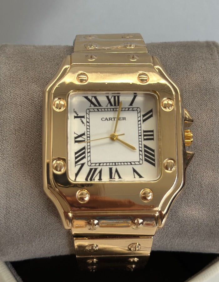 Cartier Gold Watch White Dial (Women)