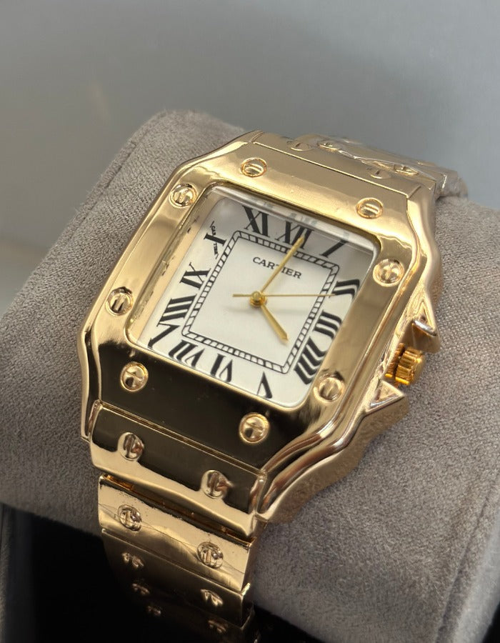 Cartier Gold Watch White Dial (Women)