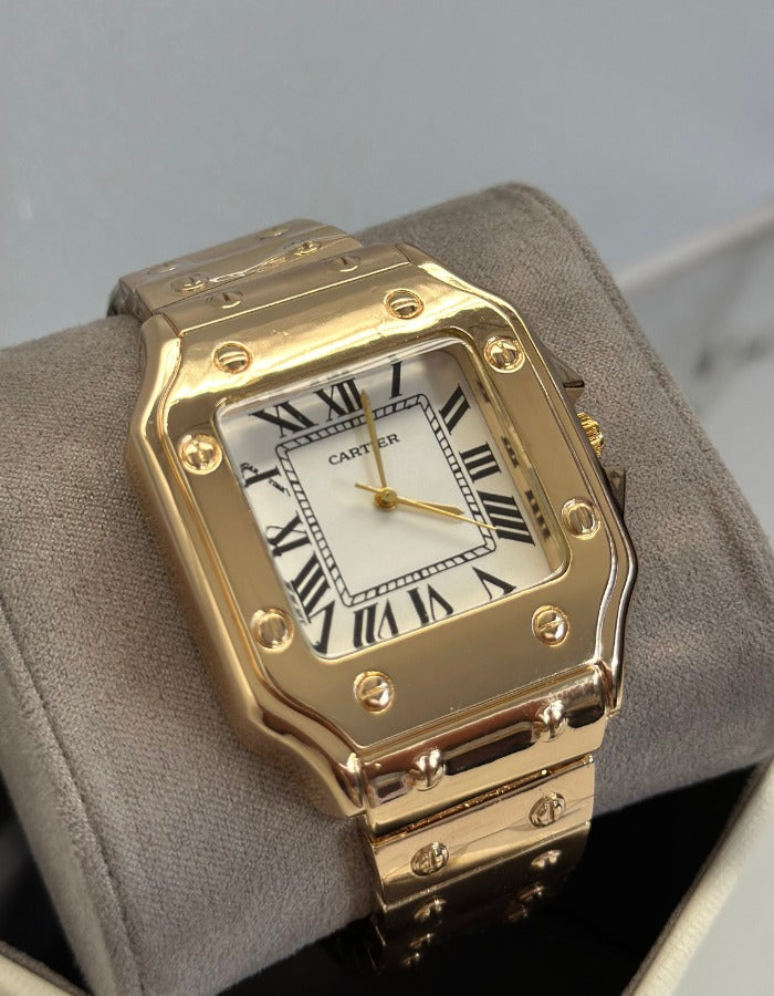 Cartier Gold Watch White Dial (Women)