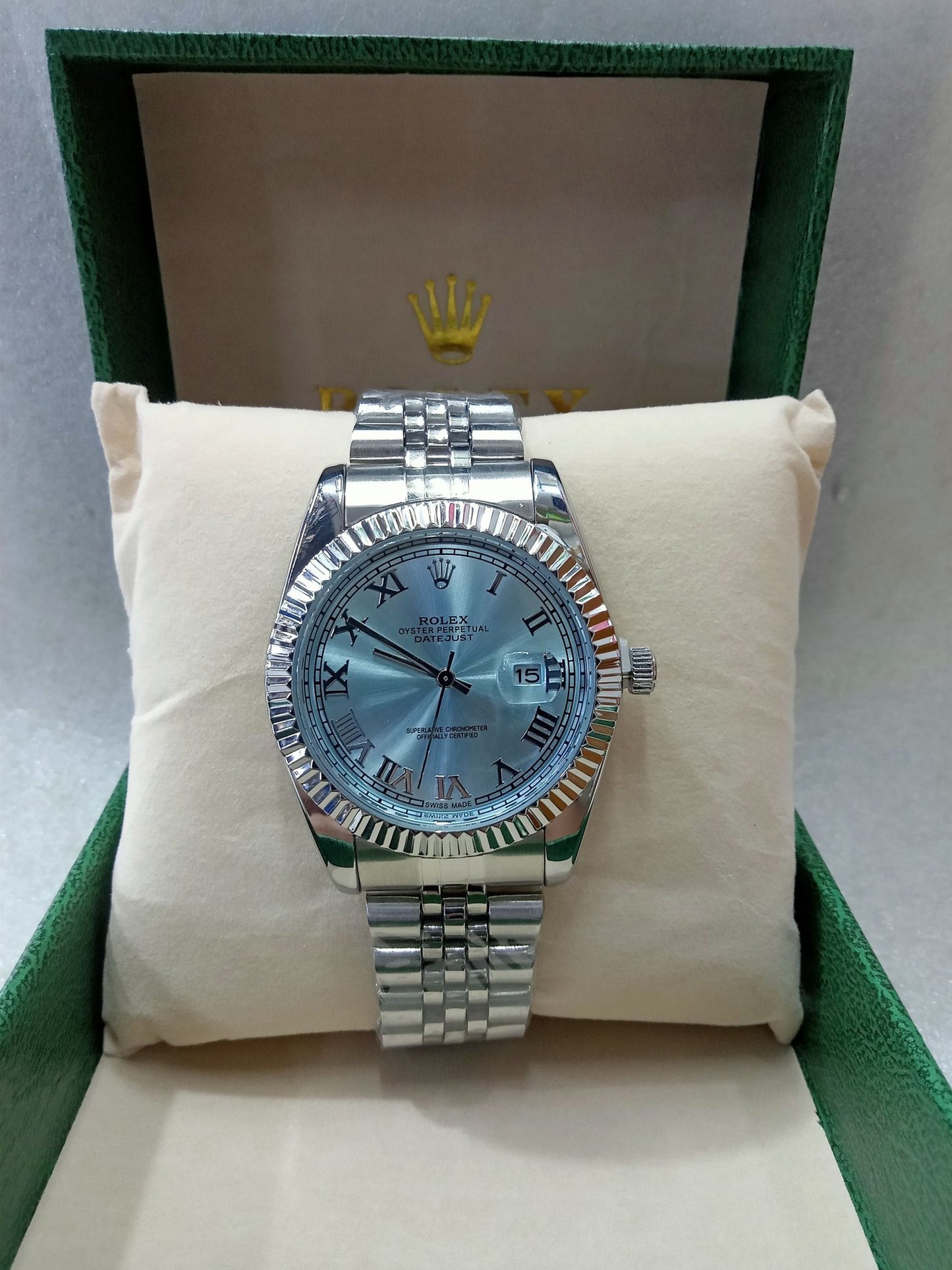 Datejust Roman Dial Silver Watch for Men