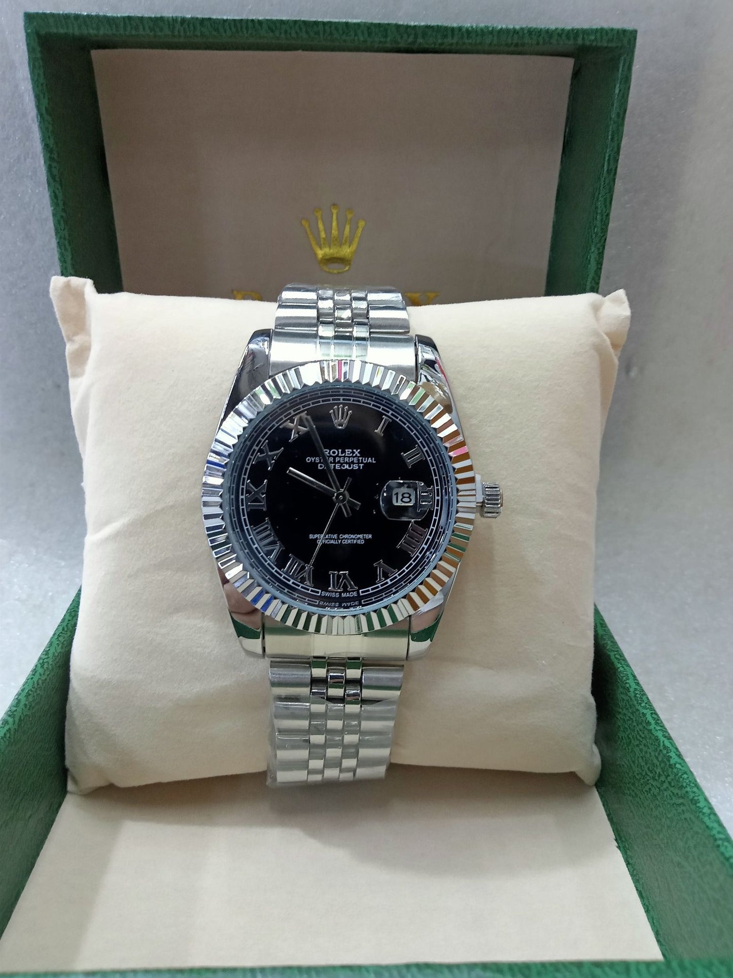 Datejust Roman Dial Silver Watch for Men