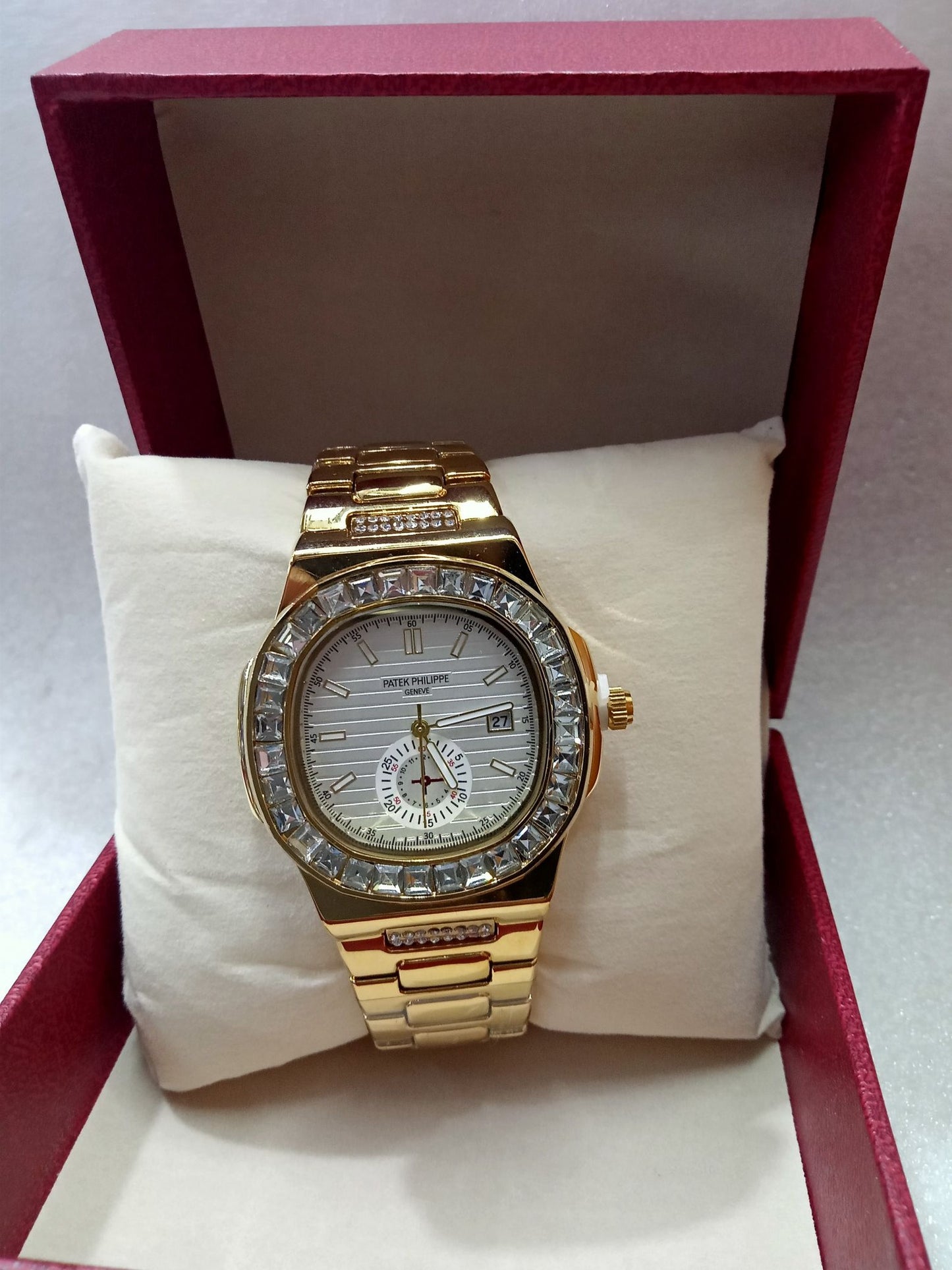 PTK Gold Watch Medium Face with Stones
